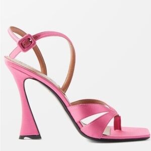 D’Accori Rays Satin Sandal Bubble Gum Pink Heels